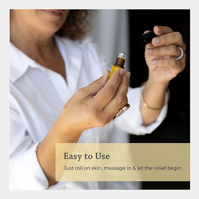 Silk Road Organic Frankincense Serrata Essential Oil Roll on, USDA Certified, Deep Relief of Body Aches & Discomfort - 10 ml Aromatherapy Roller