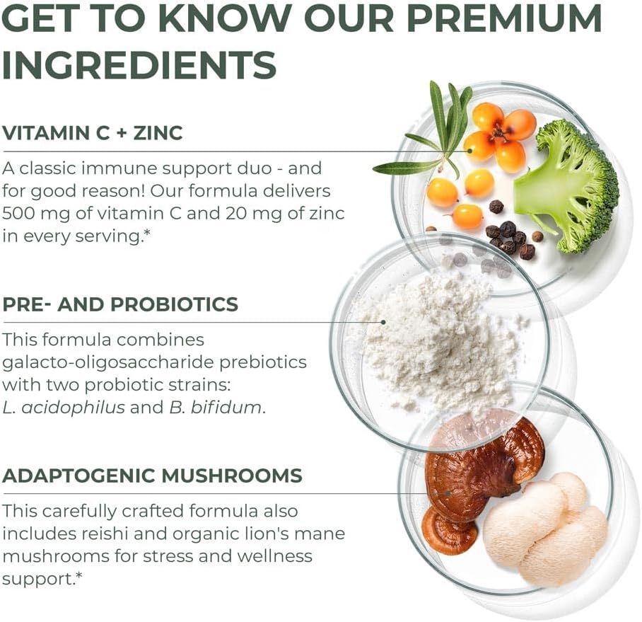 Primal Harvest Primal Immune Defense: 10-in-1 Immune Support with Probiotics, Zinc, Vitamins C, B6, D3 & K2, Immune Booster for Adults 60 Capsules (2-Pack)