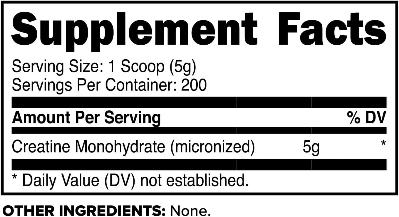 Primaforce Creatine Monohydrate Powder – 1,000 Grams - Micronized