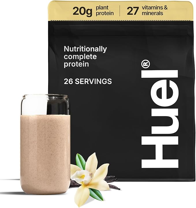 Huel Vegan Protein Powder | Vanilla | Complete Nutrition | 20g Protein Powder | 100% Plant-Based | 27 Vitamins & Minerals, Gluten Free, Non-GMO, Lactose Free | 26 Servings