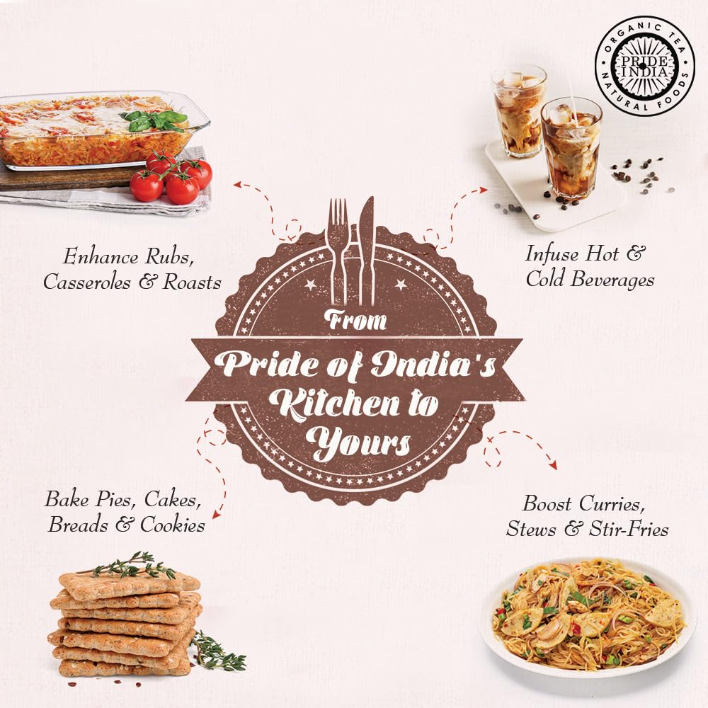 Pride Of India Natural Cinnamon Ground | Pure & Fresh Ground Spice | Gourmet Quality | Perfect for Sweet & Savory Dishes | Easy to Use | Ideal for Restaurant or Home Use | 7 oz. Medium Dual Sifter Bottle