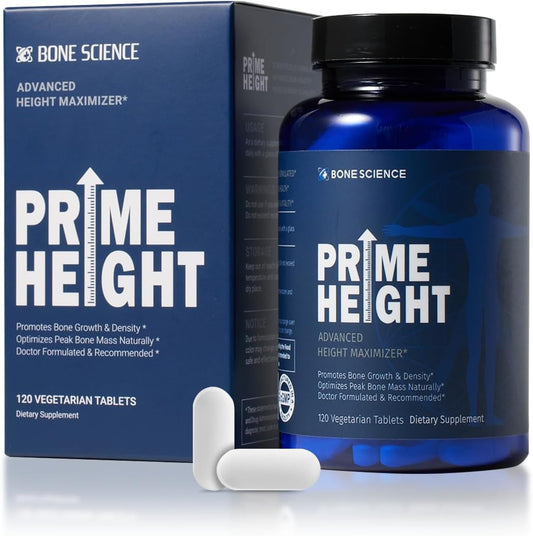 Prime Height Bone & Joint Health – Daily Nutritional Support for Kids, Teens & Adults – 120 Tablets