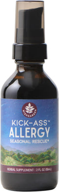 WishGarden Herbs Kick-Ass Allergy - Plant-Based Non-Drowsy Herbal Allergy Supplement with Nettle Leaf, Echinacea, & Yerba Santa, Supports Healthy Histamine Response to Seasonal Irritants, 2oz