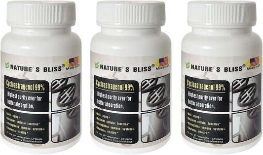 Telomere Supplements Cycloastragenol 10mg 99%, Supports Anti-Aging Telomerase Activation, Stomach Acid Protected and Super-Absorption, Telomere Lengthening Supplements, Made in USA, 90caps