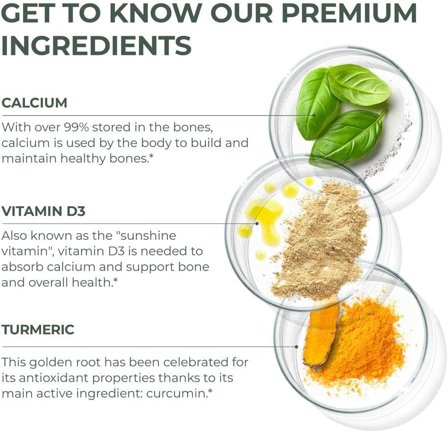 Primal Harvest Calcium Carbonate Bone Health Complex for Men and Women with Calcium, Magnesium, Zinc, Manganese, Potassium, and L-Carnitine