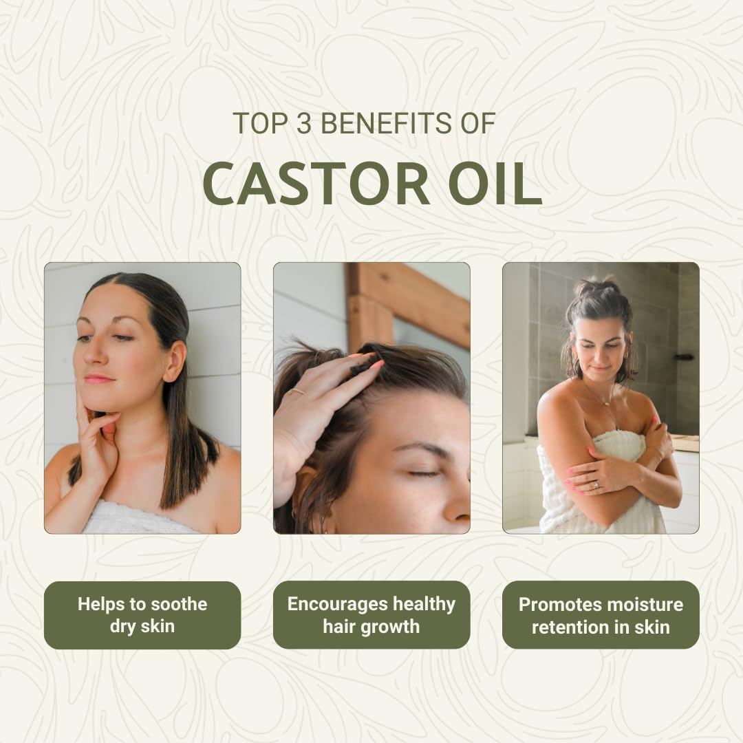Organic Castor Oil Direct From India - Cold Pressed Castor Oil For Face - Hexane Free (4 Gallons)