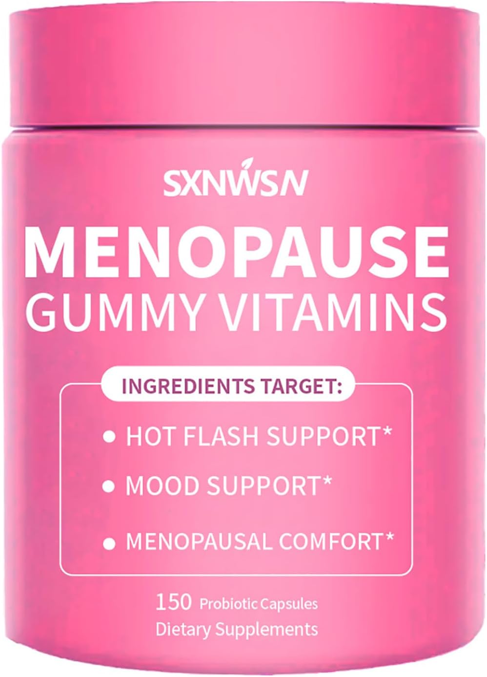 Menopause Support Capsules with Vitamin B6 D3 & Ashwagandha, Black Cohosh, Chasteberry Extract - Hot Flash & Mood Support,150 Count
