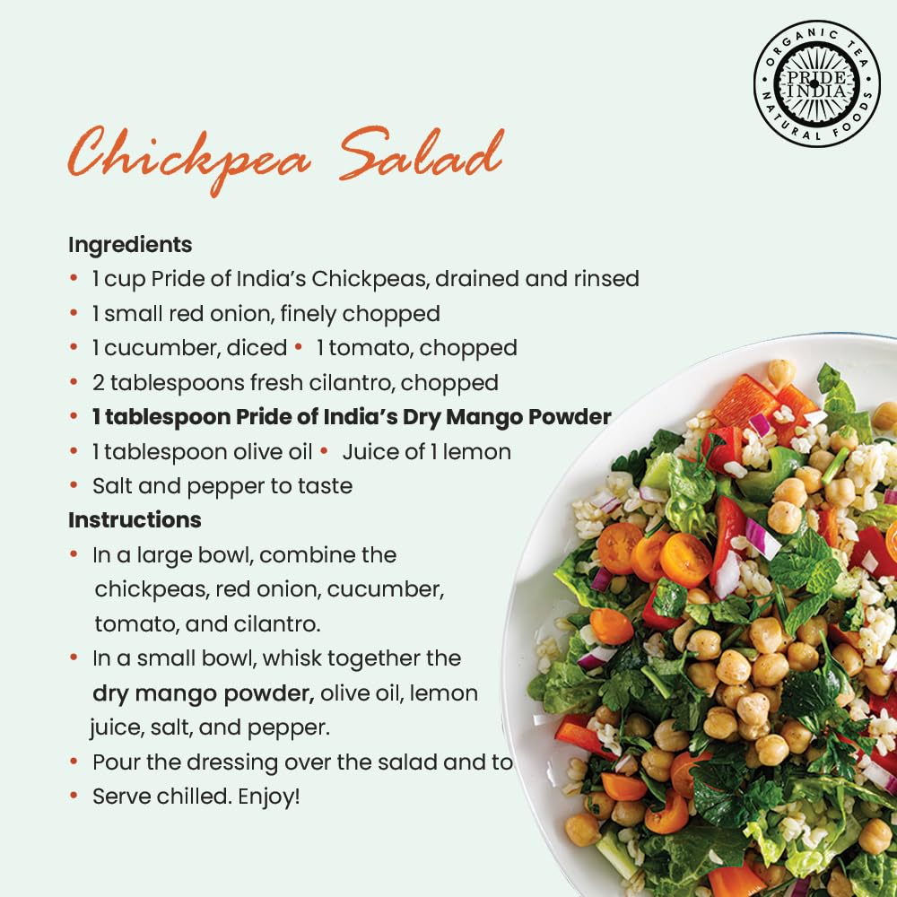 Pride of India Dry Mango Powder | Tangy Gourmet Indian Spice for Cooking | Authentic Amchur (Sour Mango) Seasoning | No Fillers or Artificial Colors | Dual-Sifter Jar - 8 oz