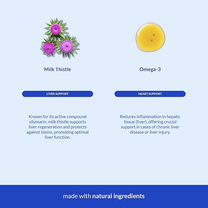 Milk Thistle for Dogs - Liver and Kidney Support - Hepatic Support with EPA & DHA - Detox - Liver Supplement with Choline and L-Arginine (Liquid for Dogs)
