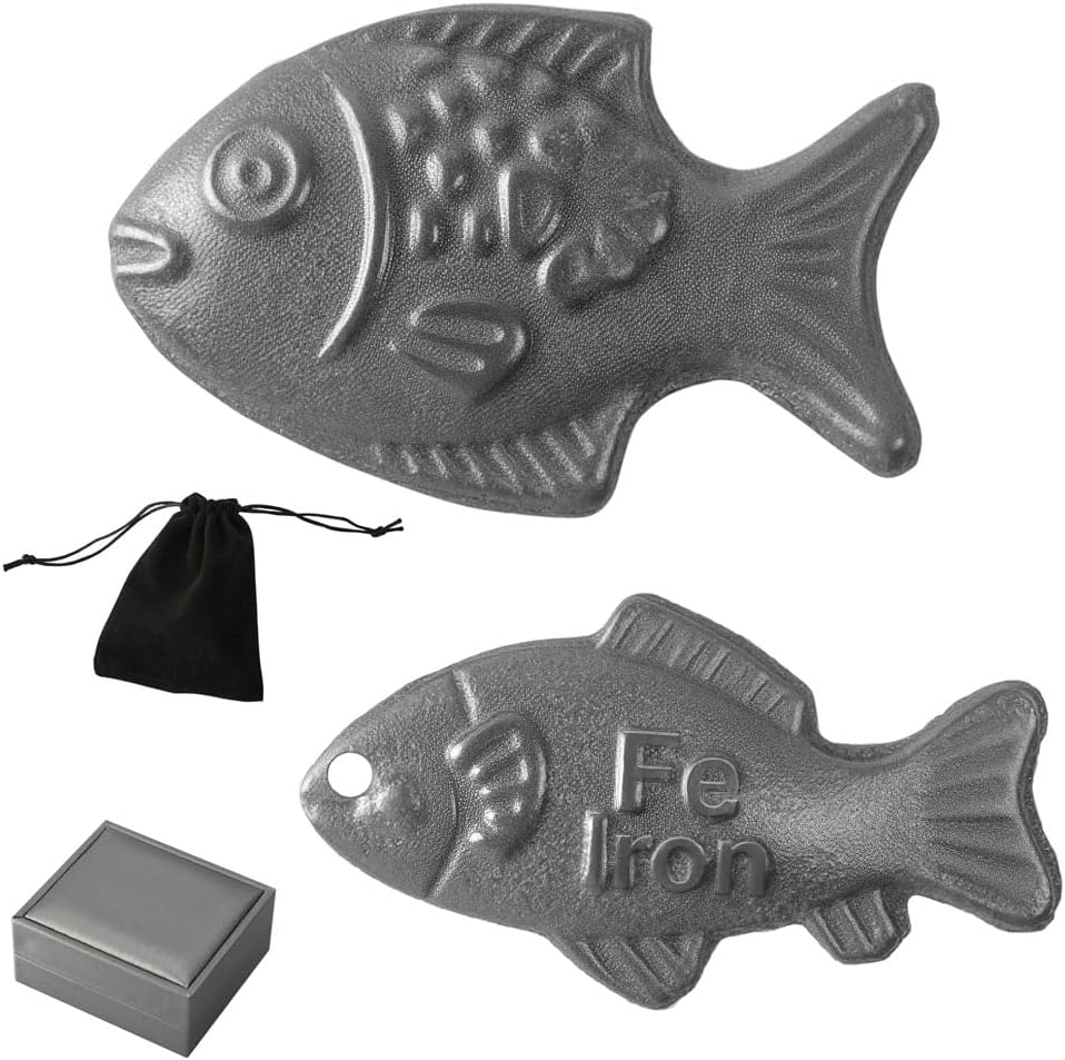 2 Pack Iron Fish, Natural Iron Supplement for Anemia & Vegans, Effective & Safe Cooking Tools Add to Food and Water, Reduces Risk of Iron Deficiency