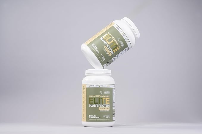 Select Proformance Elite Vegan Protein Powder - 15g of Protein, Plant Based, Dairy Free, Gluten Free, Clean Ingredients - Vanilla Icing, 2lb Tub (40 Servings)