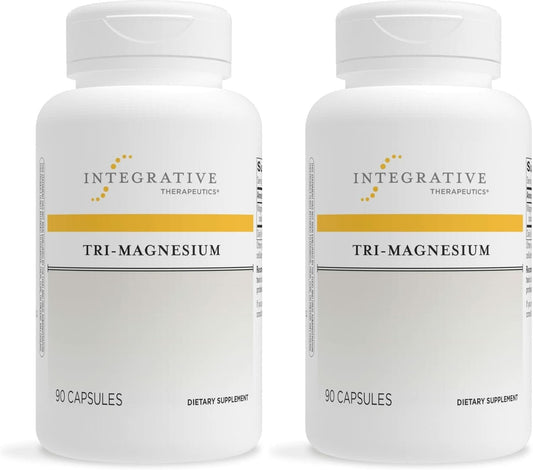Integrative Therapeutics Tri-Magnesium - Supports Cellular Energy & Energy Metabolism*- Magnesium Supplement for Heart & Nerve Health Support* - Dairy-Free & Gluten-Free - 180 Capsules (180 Servings)