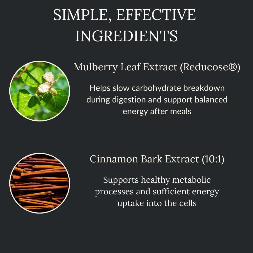 Dept. Of (Department of Reduction – White Mulberry Leaf (Reducose® 5% DNJ) & Cinnamon – Supports Metabolic Health, Digestion, Post-Meal Energy, Portion Control & Sugar Cravings – 60 Vegan Capsules