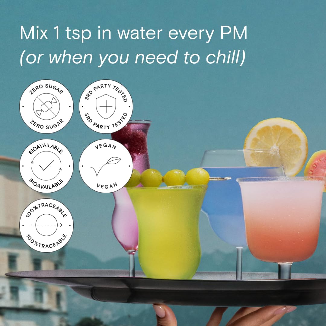 Moon Juice Tutti Frutti Magnesi-Om Variety Pack | Magnesium + L-Theanine | for Natural Calm + Regularity | Magnesium Citrate | Sugar Free | Guava, Green Grape, Blue Lemon, Berry | (24 Sticks)