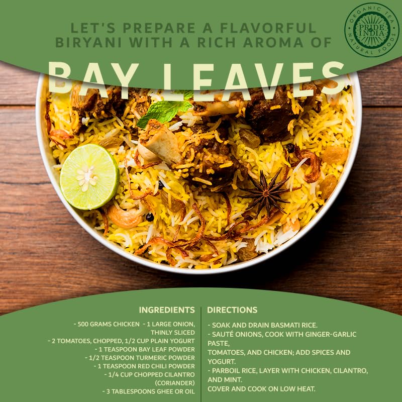 Pride of India – Bay Leaf Powder – Fresh & Authentic Bay Leaf Ground – Gourmet Spice – Good for Seasoning Stews/Soups/Tea – Easy to Use – 1.7 oz. Small Dual Sifter Jar
