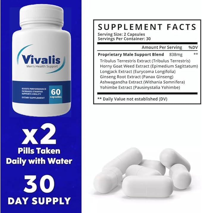 VIVALIS Pills Advanced Formula Supplement Pro Maximum Strength Support, Capsules for Health Support Premium Formula (60 Capsules) (1)