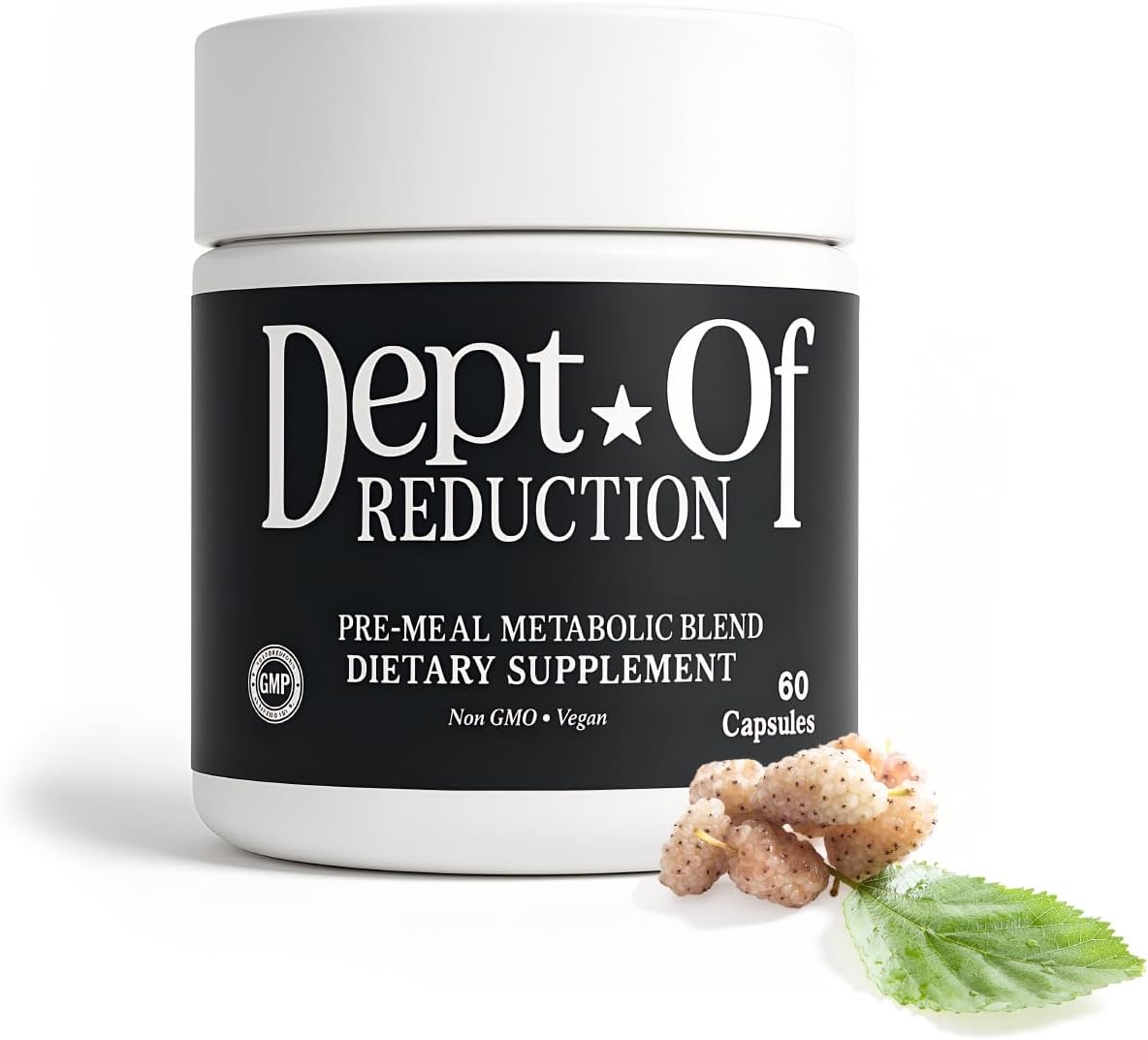 Dept. Of (Department of Reduction – White Mulberry Leaf (Reducose® 5% DNJ) & Cinnamon – Supports Metabolic Health, Digestion, Post-Meal Energy, Portion Control & Sugar Cravings – 60 Vegan Capsules