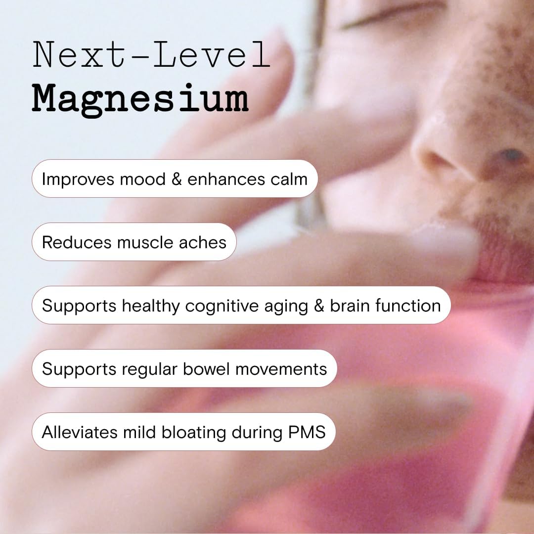 Moon Juice - Magnesi-Om, Berry - Jar (30 Servings) - Support Brain Health & Rest - Magnesium Powder - L-Theanine - Regularity - Glass Bottle - 100% Traceable - Vegan & Non GMO - 4.2oz