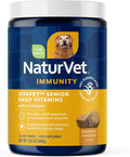 NaturVet VitaPet Senior Daily Vitamin Dog Supplements Plus Glucosamine – Includes Full-Spectrum Vitamins, Minerals – Joint Support for Older, Active Dogs – 120 Ct. Soft Chews