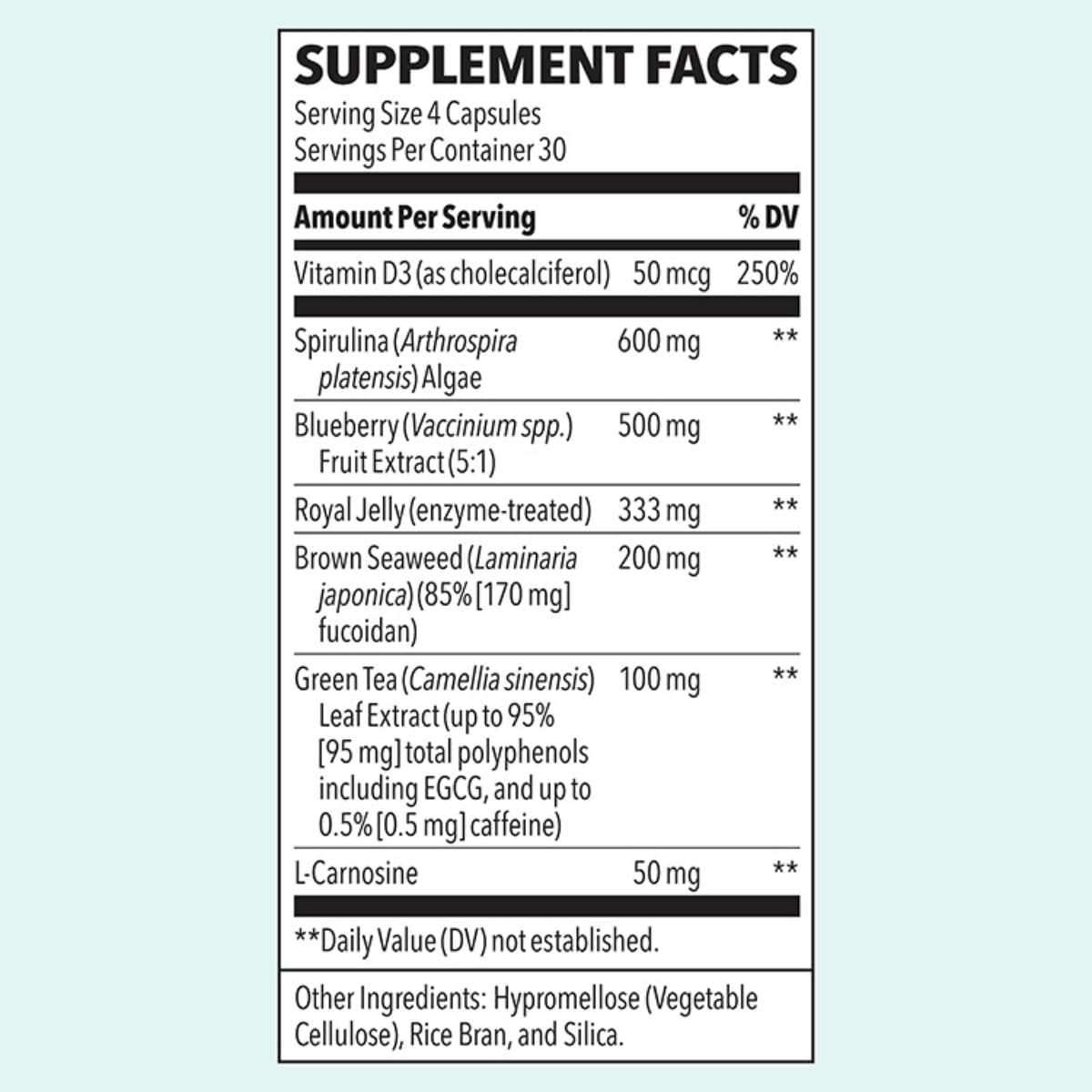 LifeSeasons Stem Boost-R - Stem Cell Support - Repairs Damaged Tissue - Vitamin Supplement with Antioxidants - Royal Jelly, Spirulina, Blueberry, Brown Seaweed & L-Carnosine - 120 Capsules (Pack of 2)
