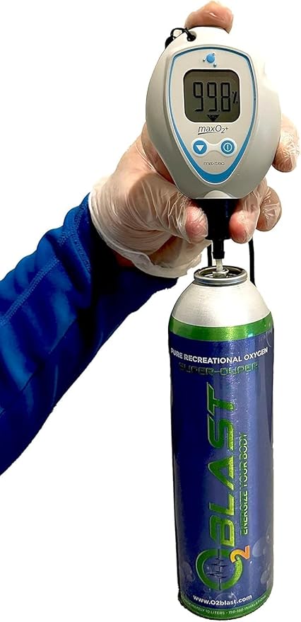 O2 Blast - Pure Oxygen Supplement - Filled with 99.99% Pure Oxygen to Support Fast Recovery, Increase Stamina & Enhanced Focus for High Altitude & Action Sports, 10L Portable Can Flip-Top Cap, 3-Pack