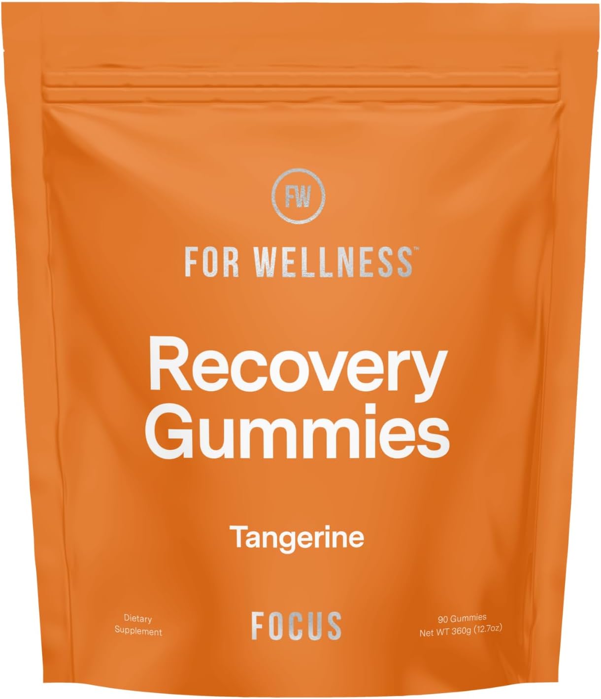 For Wellness Recovery Gummies | Tangerine Eye & Brain Support Supplements with Lutemax 2020®, Lutein, Zeaxanthin, Vitamin A & Cordyceps for Vision, Memory & Stress Support | Vegan, Non-GMO, 90 Count