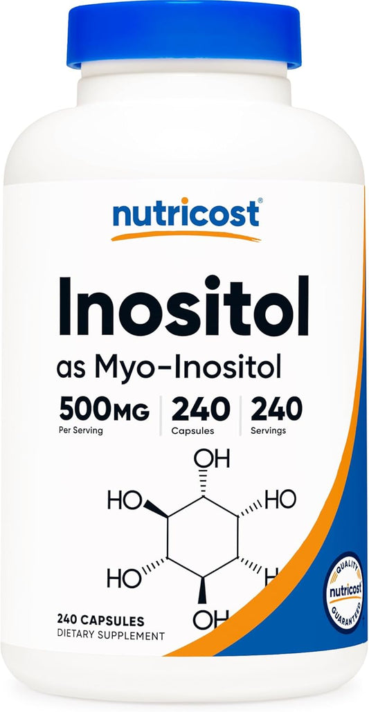 Nutricost Inositol Capsules 500mg, 240 Capsules - Veggie Capsules, Non-GMO, Gluten Free (Myo-Inositol)