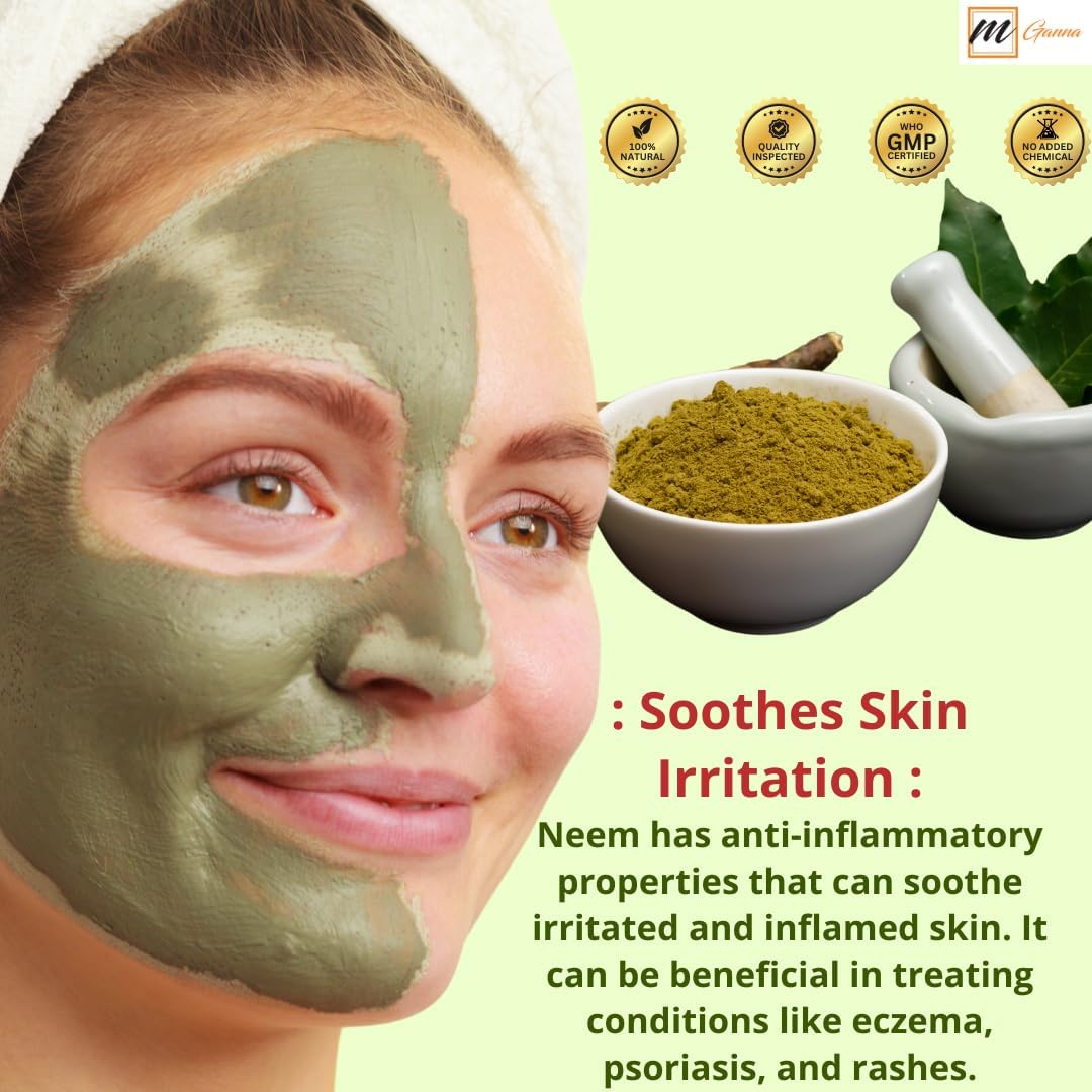 100% Natural Neem Leaf Powder Pure Azadirachta Indica for Skin, Hair Care and Cosmetic Formulations 227 GMS / 0.5 LBS