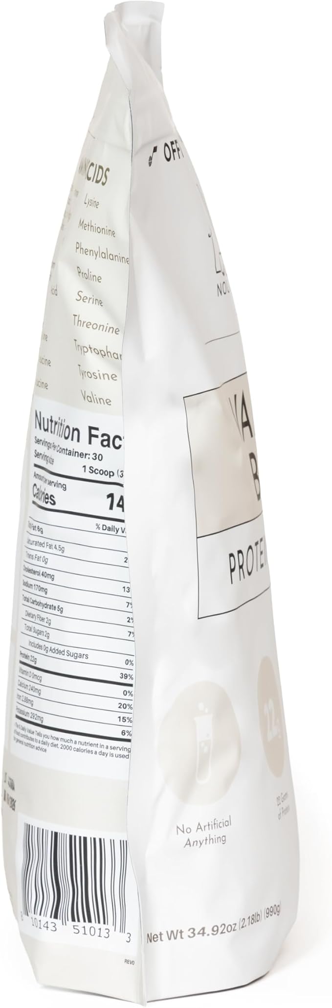 JUST INGREDIENTS Vanilla Bean Protein Powder – 30-Serving Blend with 100% Grass-Fed Whey & Organic Plant Proteins – Real Vanilla Bean & Cinnamon – Supports Muscle Recovery, Energy*