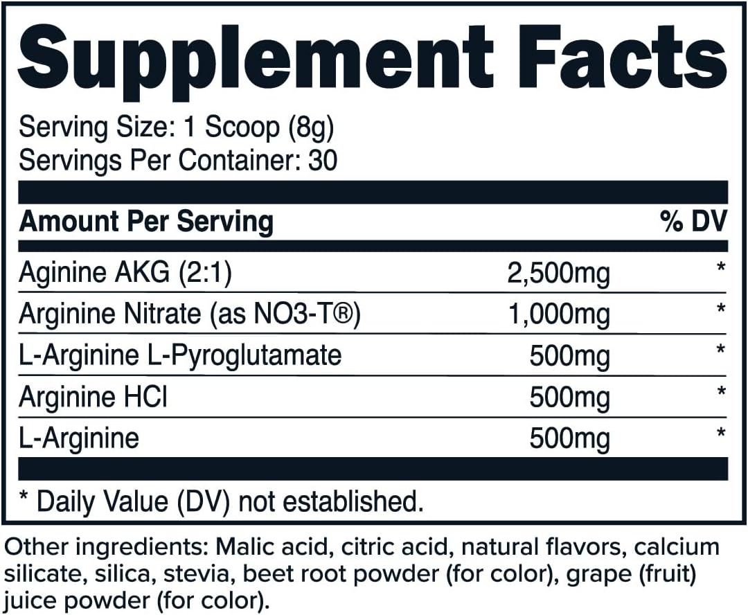 Primaforce L-Arginine Complex Powder (30 Servings Per Bottle | Mixed Berry) Powerful Protein Building Supplement for Maximum Gains