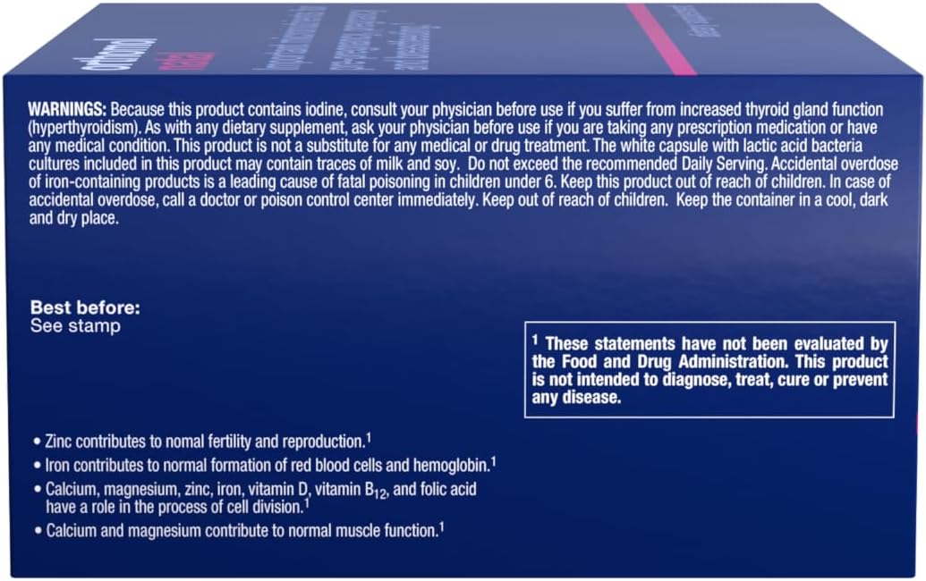 Orthomol Natal, Natal Supplement, Supports Health for Pre-Pregnancy, Pregnancy, and Breastfeeding, Tablets and Capsule Supplement, 30 Count (Pack of 1)