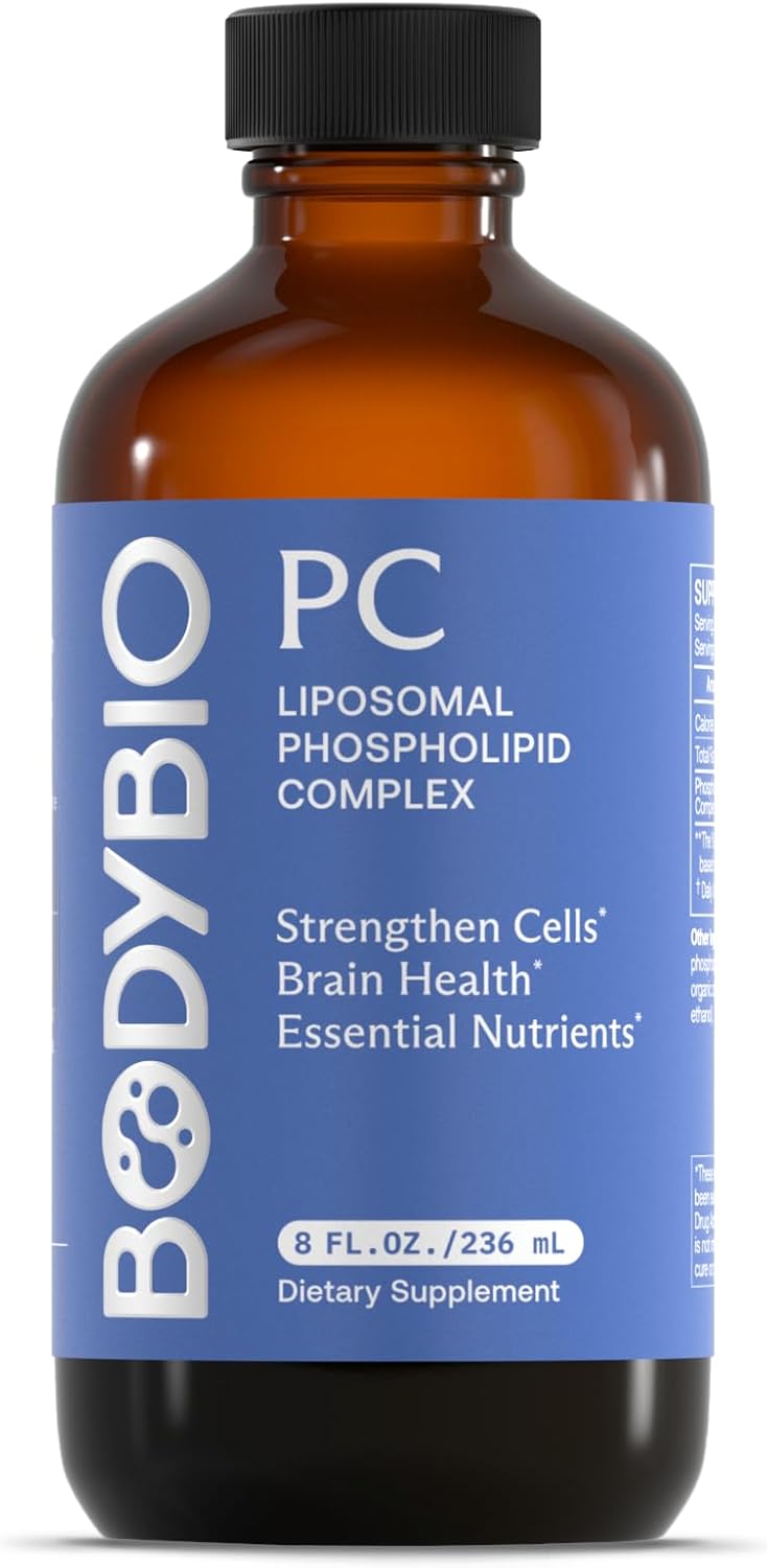 BodyBio PC - Phosphatidylcholine for Brain Health, Mental Clarity, Cognitive Function, Cellular Repair & Healthy Aging, Phospholipid Complex Supplement for Gentle Daily Detox