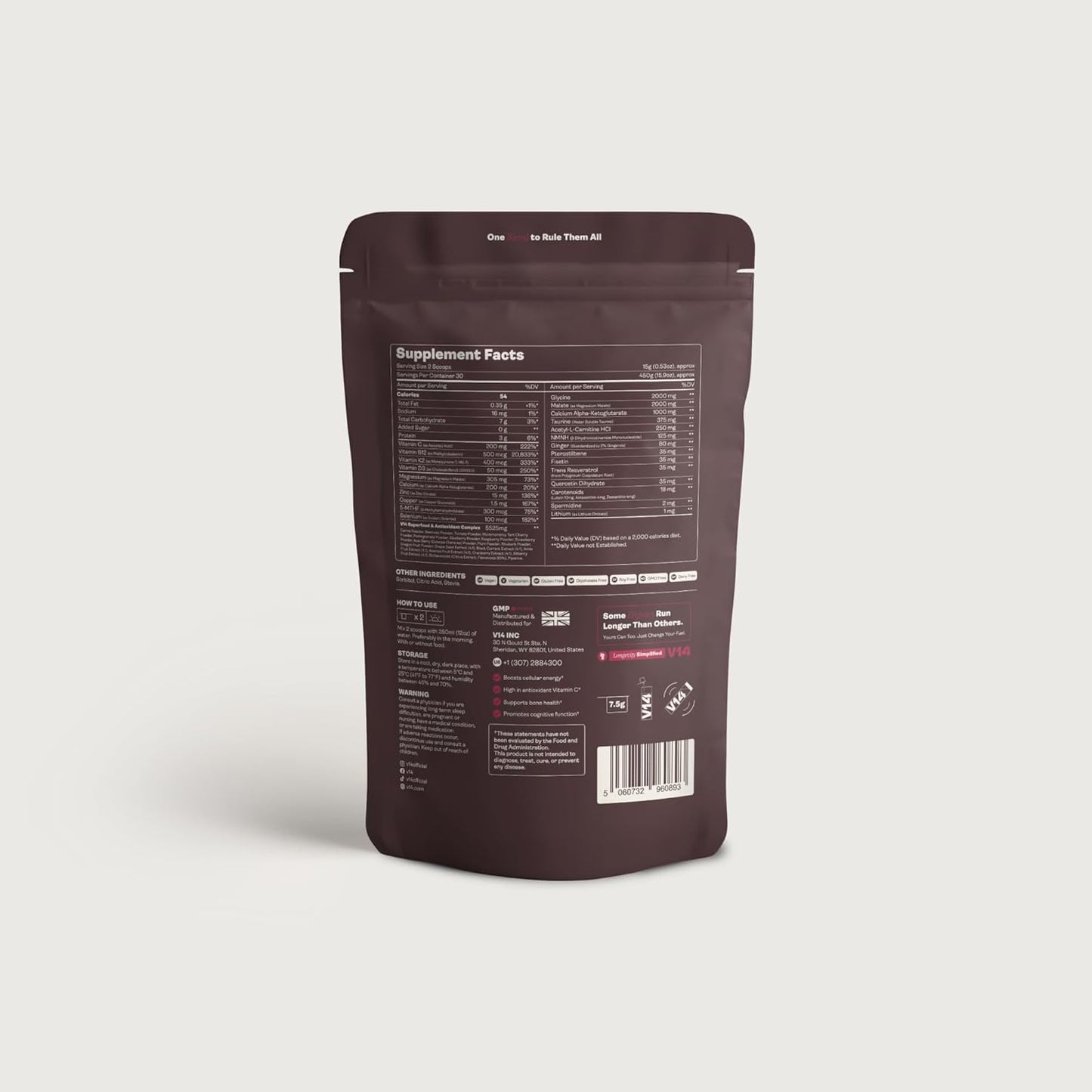 V14® Longevity Reds | 30 Servings Pouch | Premium Longevity Complex