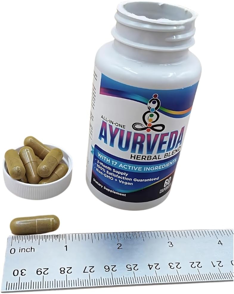 17-in-1 AYURVEDA Supplements (2-Month Bulk Supply) | Traditional Blend of Ayurvedic Herbs | Overall Health & Wellness Support Supplement | Strong Mind, Body & Spirit | Ayurveda Products | 60 Capsules