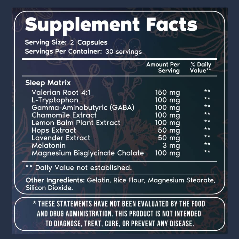 Primal Harvest 2 Pack, Primal Sleep, 120 Capsules with Valerian Root, L-Tryptophan, GABA, Chamomile, and Melatonin 3mg