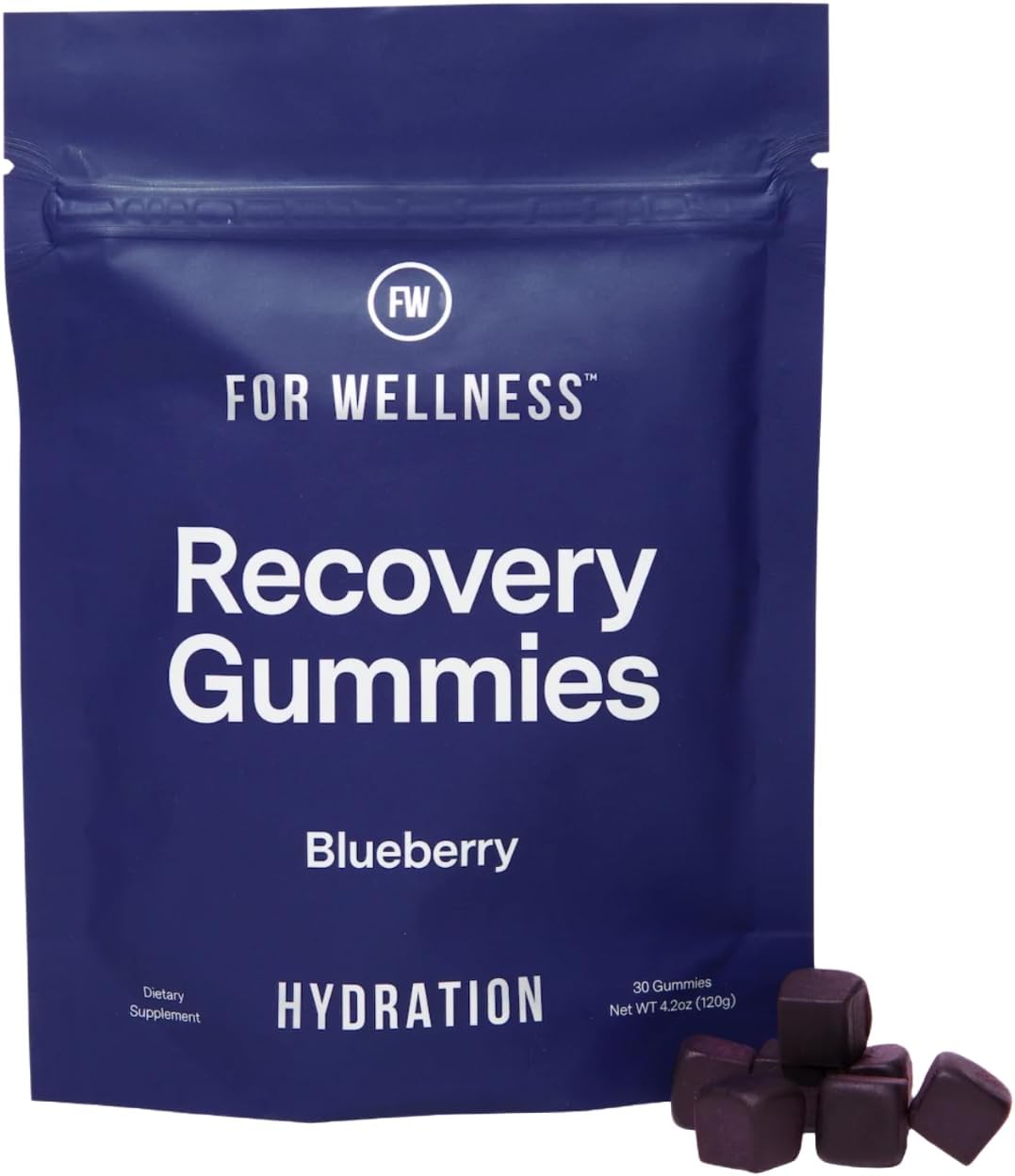 For Wellness Recovery Gummies Hydrate | Blueberry Electrolyte & Antioxidant Supplements for Hydration, Energy & Post-Workout Performance | Vegan, Non-GMO, 30 Count