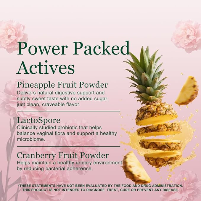 Feminine Balance & Hormone Support Capsules – Vaginal & Urinary Wellness, Healthy Flora, Hormone Health, Energy Vitality – LactoSpore, Cranberry, Pineapple & Primal Organ Blend, 90 Count