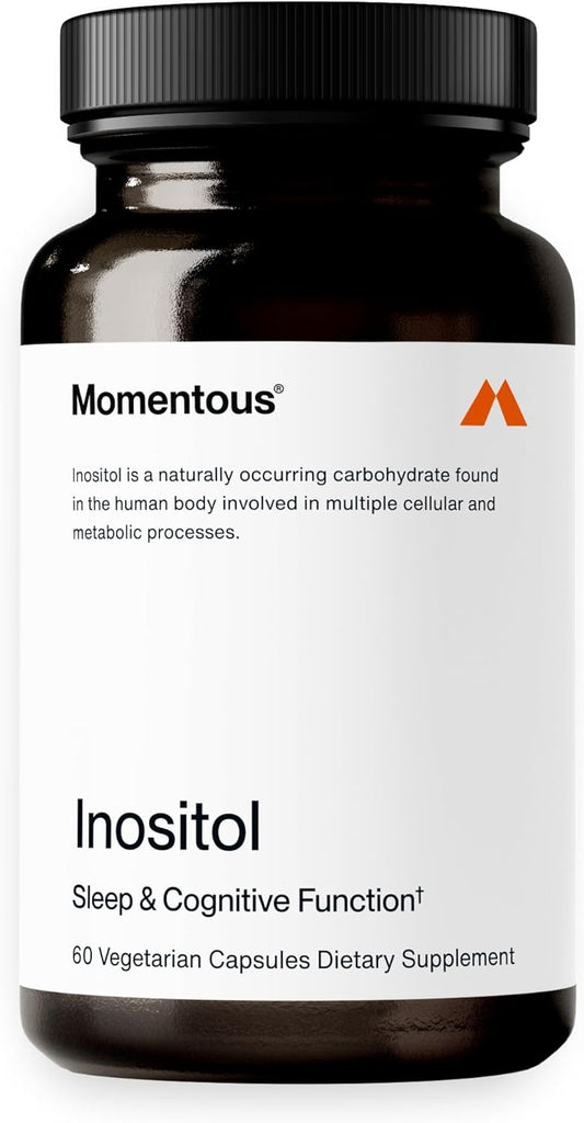 Momentous Inositol Supplement - Myo-Inositol for Mood Balance, Cognitive Function, & Rest Quality Support - Vegan - GMO- & Gluten-Free - NSF Certified for Sport - 60 Servings