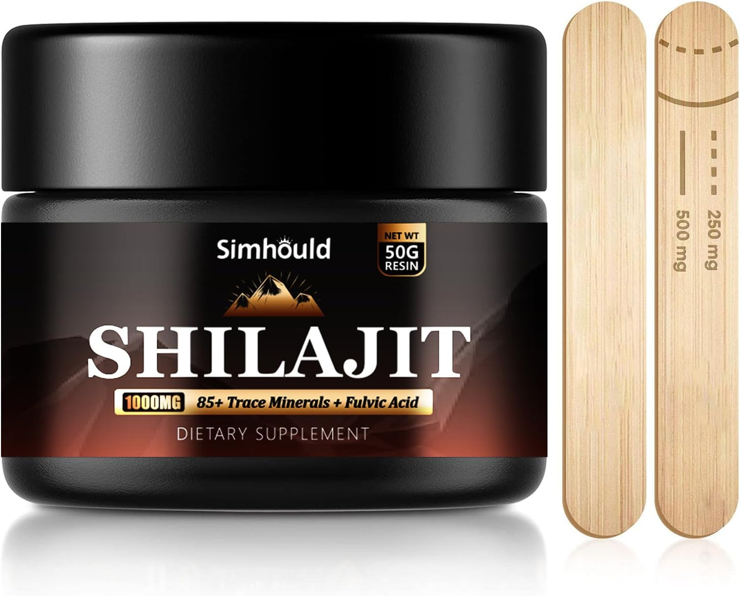 1Pack 1000MG Pure Himalayan Shilajit Resin, with 85+ Trace Minerals,fulvic Acid, Digestive and Immune Supplement, Supports Focus and Energy, High Potency for Men & Women,Vegan, Non-GMO