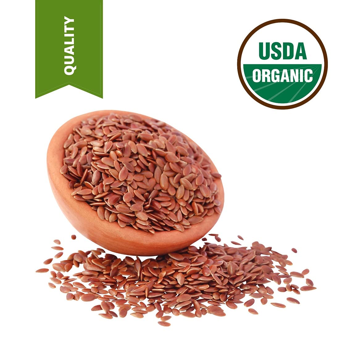 100% Pure Organic Extra Virgin Unrefined Flax Seed Oil (64 oz)