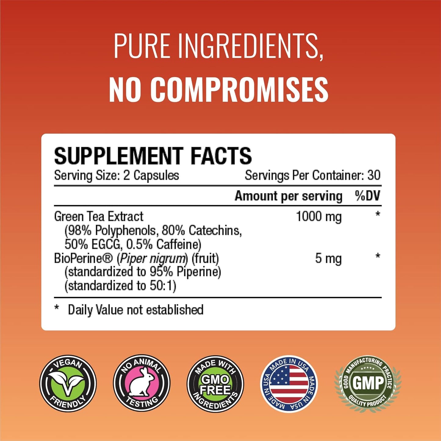 Approved Science Metaboburn - Metabolic Support - Green Tea and BioPerine - High-Potency Extract - 50% EGCG - Non-GMO, Allergen-Free, Vegan - 60 Capsules - Pack of 6 - Made in The USA