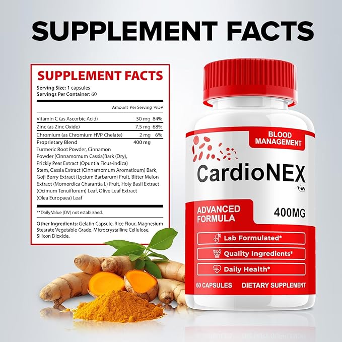 (1 Pack) CardioNEX Supplement, CardioNEX Capsules - Advanced Formula, Maximum Strength Reviews, 60 Capsules