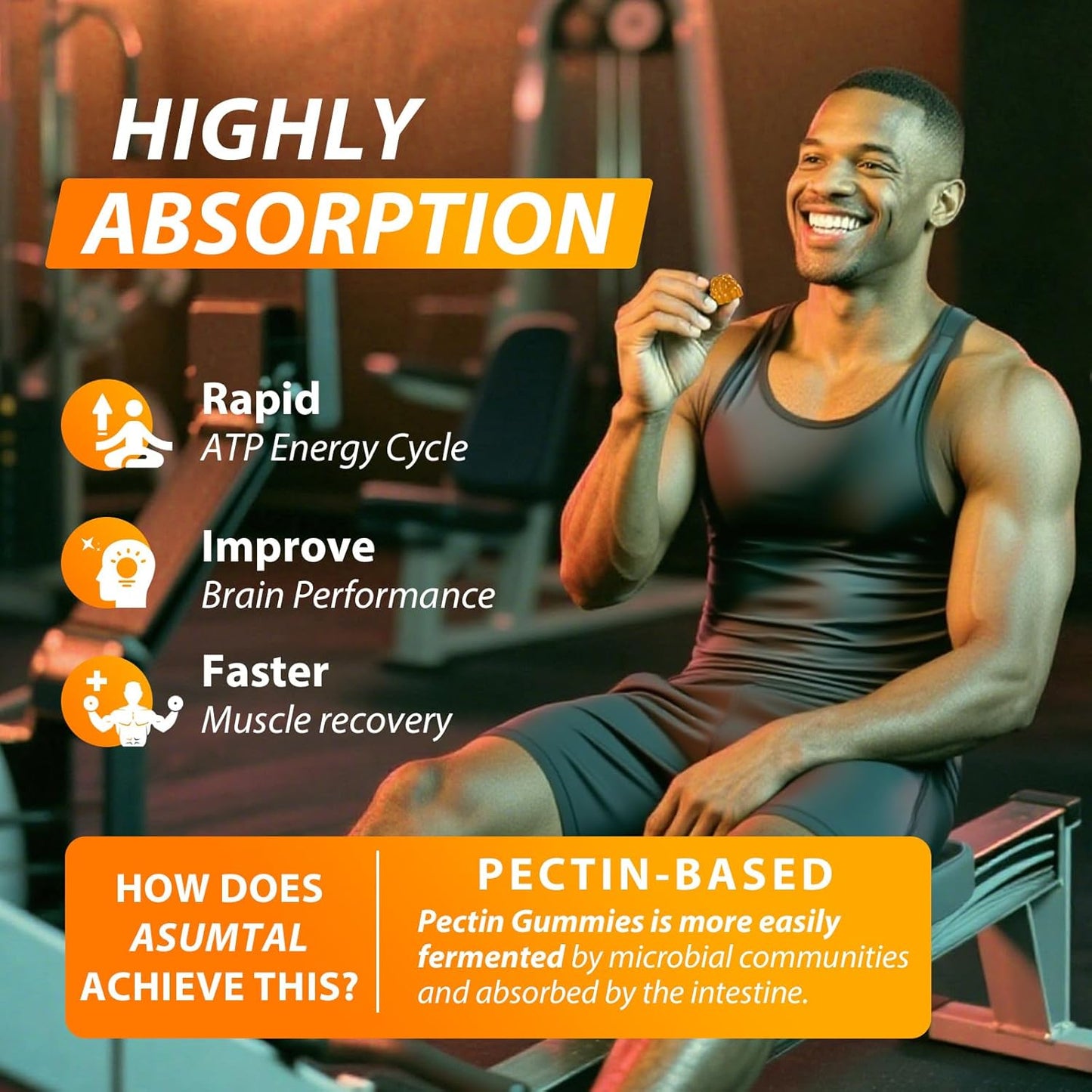 Creatine Monohydrate Gummies Complex 8500 MG for Men & Women, Creatine Monohydrate Supplement for Muscle Growth, Strength & Energy Support, Pre Workout Gummies 120 Count Mango Flavor