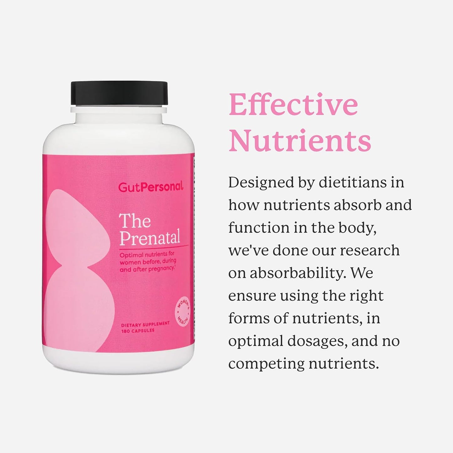 The Prenatal Supplement, Alleviates Morning Sickness and Contains Essential Nutrients Formulated to be The Complete Prenatal and Postnatal Support - 180 Capsules