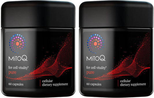 MitoQ Pure Advanced Mitochondria Supplement Superior Bioavailability to CoQ10 | Reduces Free Radical Damage for Healthy Aging, Metabolism, Heart Health, Energy, Strength & Mobility