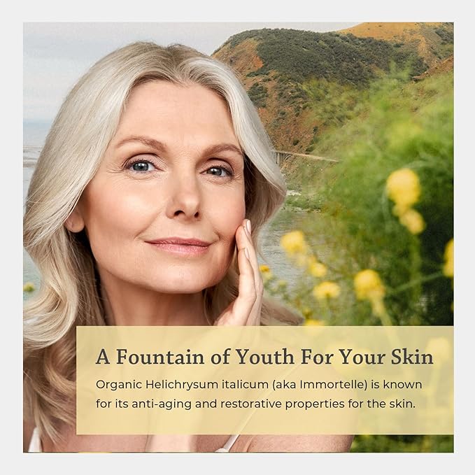 Silk Road Organic Helichrysum Italicum Essential Oil Roll On, 100% Pure USDA Certified Aromatherapy for Skin Vitality & Anti-Aging - 10 ml Roller - Always Pure, Always Organic