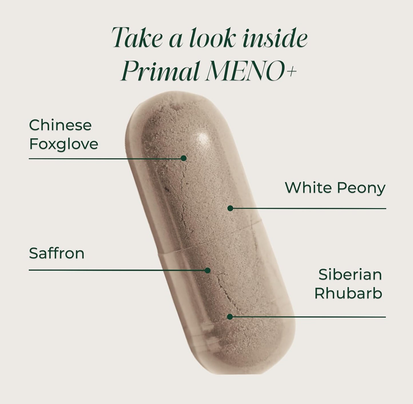 Primal Harvest Meno+ Menopause Support with Saffron & Chinese Herbs Support Mood, Menopausal Symptom Relief, & General Well-Being (1 Pack)