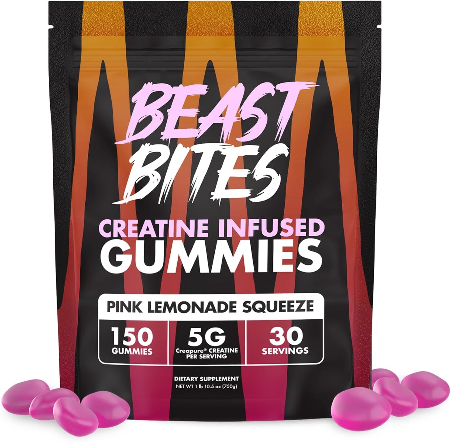 Creatine Infused Gummies - 5g Creapure Creatine Monohydrate Per Serving - NSF Certified for Sport - 30 Servings