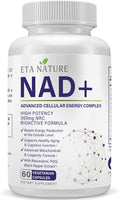NAD+ Supplement - NAD Resveratrol for Cellular Energy and Stamina - Energy Supplements with Nicotinamide Riboside, Grape Seed and B Vitamins for Healthy Aging for Men & Women - 60 Capsules