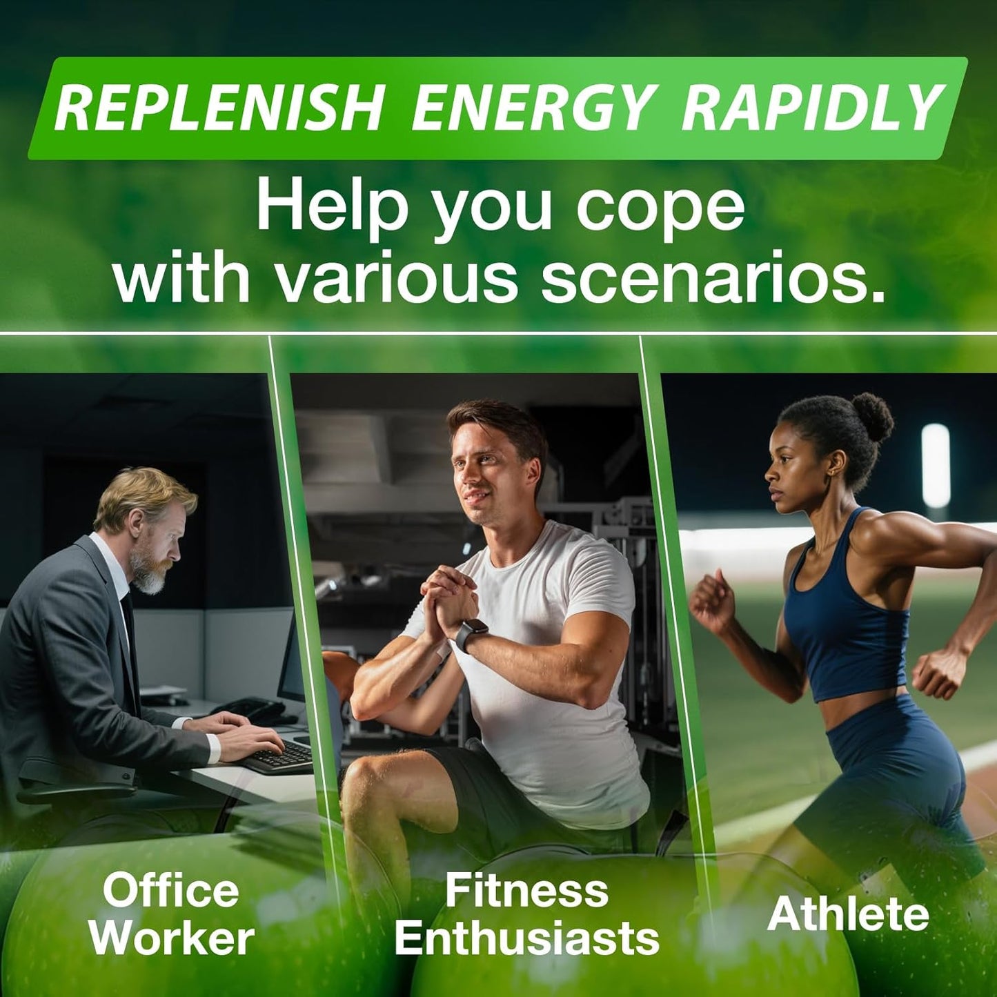 Creatine Monohydrate Gummies Complex 8500 MG for Men & Women, Creatine Monohydrate Supplement for Muscle Growth, Strength & Energy Support, Pre Workout Gummies 120 Count Green Apple Flavor